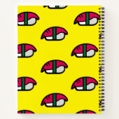 Cartoon Kawaii Sushi, Fischriese & Seetang-Noteboo Notizblock (Rückseite)