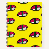 Cartoon Kawaii Sushi, Fischriese & Seetang-Noteboo Notizblock (Vorderseite)