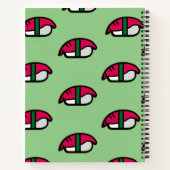 Cartoon Kawaii Sushi, Fischriese & Seetang-Noteboo Notizblock (Rückseite)