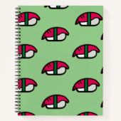 Cartoon Kawaii Sushi, Fischriese & Seetang-Noteboo Notizblock (Vorderseite)