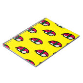 Cartoon Kawaii Sushi, Fischriese & Seetang-Noteboo Notizblock (Linke Seite)
