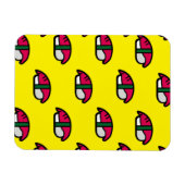 Cartoon Kawaii Sushi, Fischriese und Meeresalgen Magnet (Horizontal)