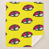 Cartoon Kawaii Sushi, Fischriese und Seetang Sherp Sherpadecke (Vorderseite)