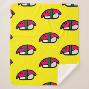 Cartoon Kawaii Sushi, Fischriese und Seetang Sherp Sherpadecke