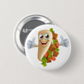 Cartoon Kebab Mann Button (Vorne & Hinten)