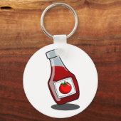Cartoon Ketchup Flasche Schlüsselanhänger (Vorderseite)