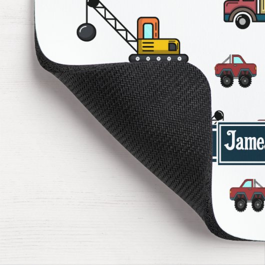 Cartoon Kfz-Kranname Personalisiert Mousepad (Ecke)