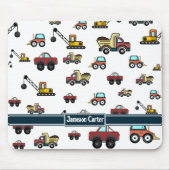 Cartoon Kfz-Kranname Personalisiert Mousepad (Vorne)
