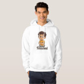 Cartoon Kid Sticker mit Brille - "Bleibe Fokussier Hoodie (Vorne ganz)