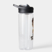 Cartoon Kid Sticker mit Brille - "Bleibe Fokussier Trinkflasche (Rechts)