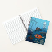 Cartoon Kid U-Boot-Welt Notizblock (Innenseite)