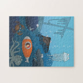 Cartoon Kid U-Boot-Welt Puzzle (Horizontal)