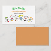 Cartoon Kids Kindertagesstätten Visitenkarte (Vorne/Hinten)