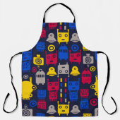 Cartoon Kids Robots Schürze (Vorderseite)