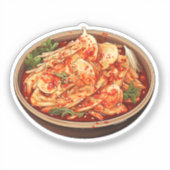 Cartoon kimchi aufkleber (Vorderseite)