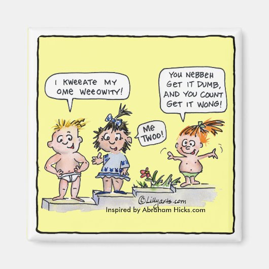 Cartoon Kinder, die ich selber erschaffe Magnet (Vorne)