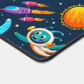 Cartoon-Kinderraum und galaxisches nahtloses Muste Schreibtischunterlage (Ecke)