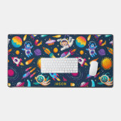 Cartoon-Kinderraum und galaxisches nahtloses Muste Schreibtischunterlage (Tastatur & Maus)