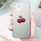 Cartoon Kirsche Aufkleber (Telefon)