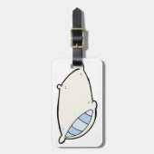 Cartoon Kissen mit Riesen Gepäckanhänger (Vorderseite vertikal)