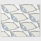 Cartoon Kissen mit Riesen Geschenkpapier (Flach)