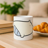 Cartoon Kissen mit Riesen Kaffeetasse