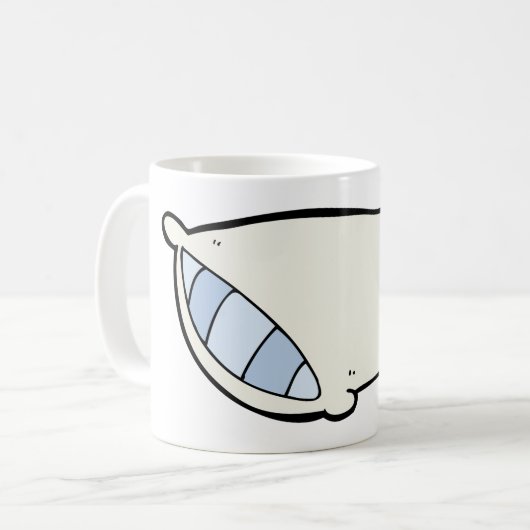 Cartoon Kissen mit Riesen Kaffeetasse (Vorderseite Links)