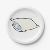 Cartoon Kissen mit Riesen Pappteller (Vorderseite)