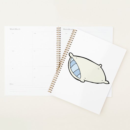 Cartoon Kissen mit Riesen Planer