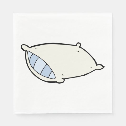 Cartoon Kissen mit Riesen Serviette (Vorderseite)