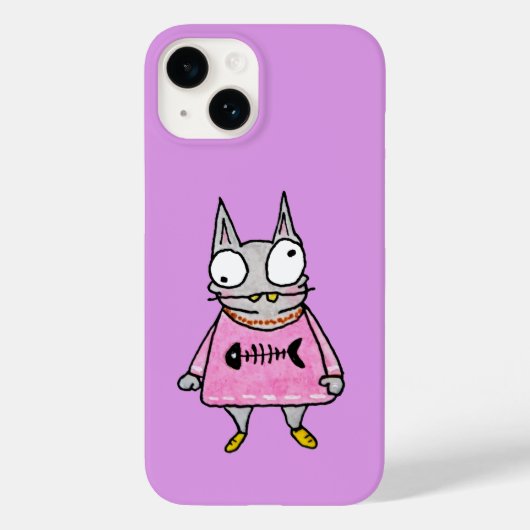 Cartoon Kitten Case-Mate iPhone Hülle (Rückseite)