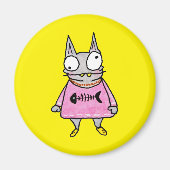 Cartoon Kitten Magnet (Vorne)