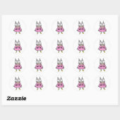 Cartoon Kitten Runder Aufkleber (Blatt)