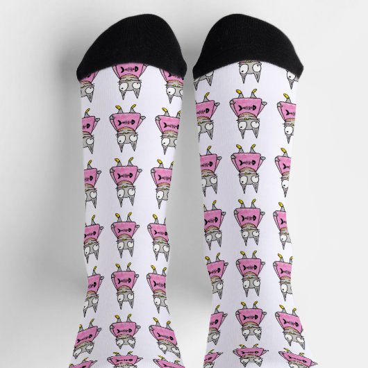 Cartoon Kitten Socken (Oben)
