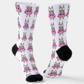 Cartoon Kitten Socken (Gewinkelt)