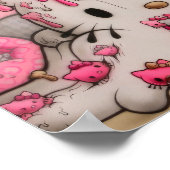 Cartoon Kitty Ice Cream Poster (Ecke)