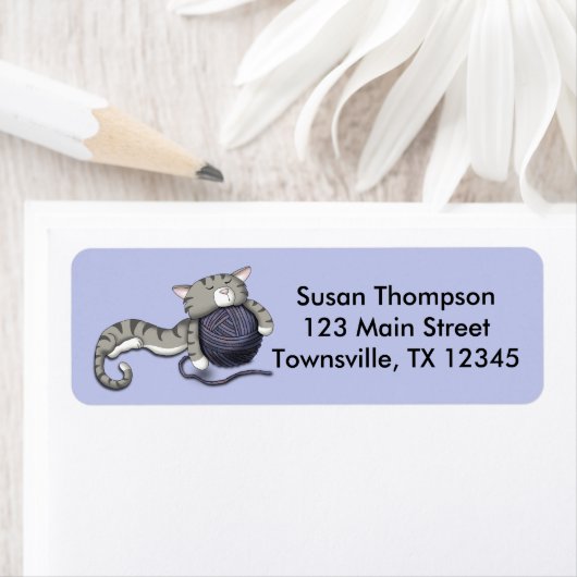 Cartoon Kitty mit Garnkugel (Insitu)