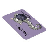 Cartoon Kitty mit Garnkugel Magnet (Rechte Seite)