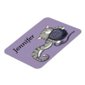 Cartoon Kitty mit Garnkugel Magnet (Linke Seite)