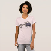 Cartoon Kitty mit Garnkugel T-Shirt (Vorne ganz)