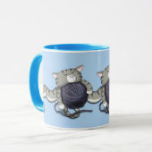Cartoon Kitty mit Garnkugel Tasse (Vorderseite Links)