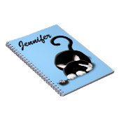 Cartoon Kitty mit Spielzeugmaus Notizblock (Rechte Seite)