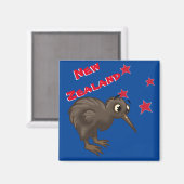 Cartoon Kiwi Bird Magnet (Vorderseite/Rückseite)