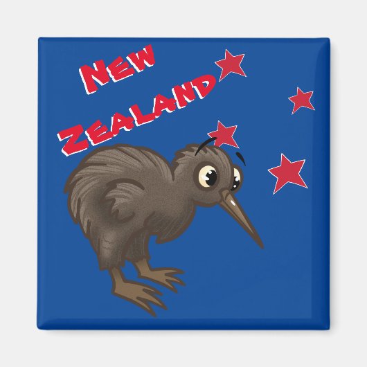 Cartoon Kiwi Bird Magnet (Vorne)