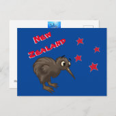 Cartoon Kiwi Bird Postkarte (Vorne/Hinten)
