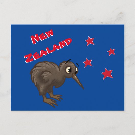 Cartoon Kiwi Bird Postkarte (Vorderseite)