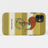 Cartoon Kiwi Bird Unicyling Case-Mate iPhone Hülle (Rückseite (Horizontal))