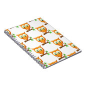 Cartoon Kleine Owl auf Zweigmuster Notizblock (Rechte Seite)