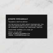 Cartoon Klempner, Klempner, Klempner Visitenkarte (Rückseite)