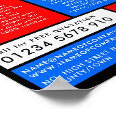 Cartoon Klempner, Klempner, Klempnerwerbung Poster (Ecke)